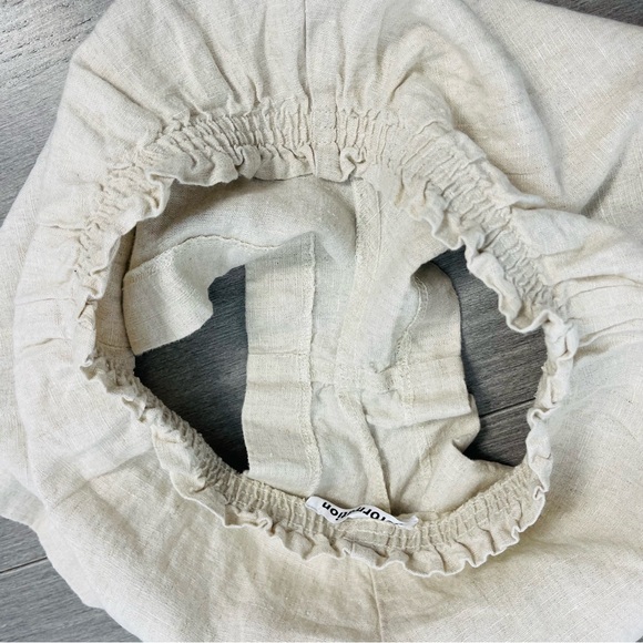 Reformation 100% Linen Sawyer Shorts in Sand XS High Rise Cuffed Boho Minimalist - Picture 12 of 16